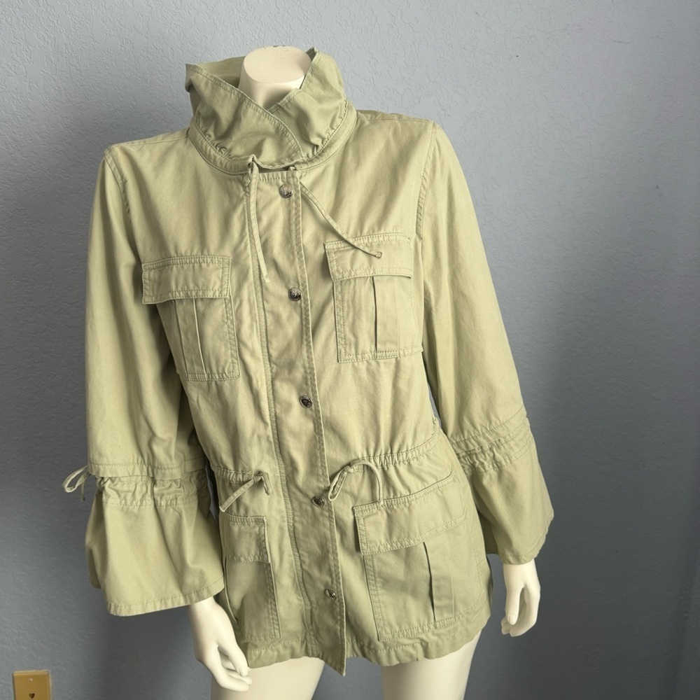 Banana Republic x Olivia Palermo Women’s Sage Green Bell Sleeves Utility Jacket